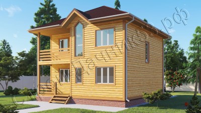 Проект каркасно-щитового дома Д–61